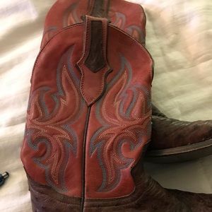 Stetson ostrich square toe boots